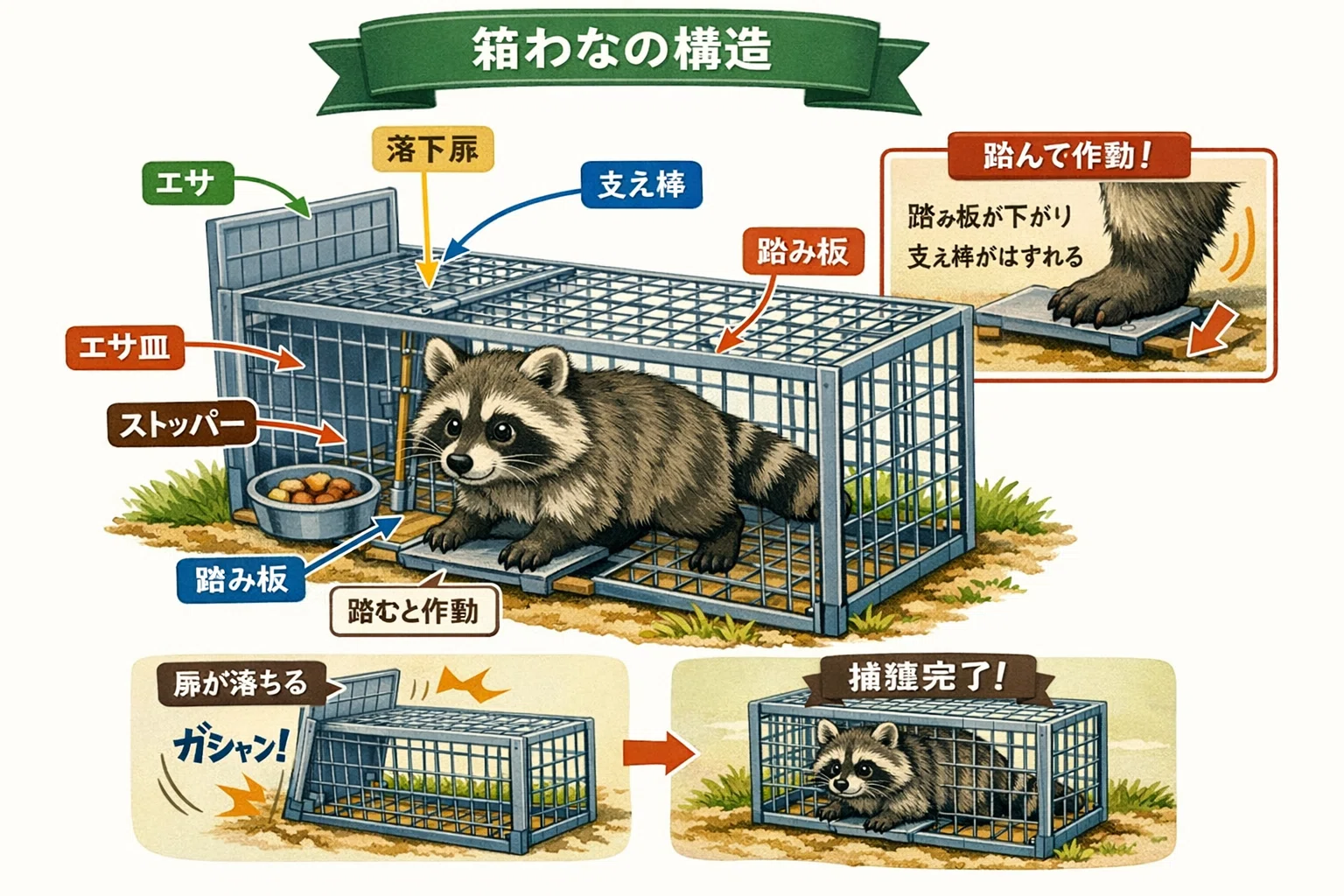 あらいぐまの捕獲方法｜農民社労士 (KAWAGOE FARMERS)