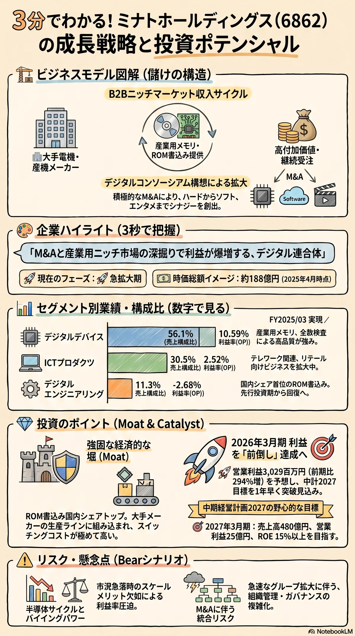ミナトホールディングス（6862）銘柄分析】 半導体市況とM&Aが交差する