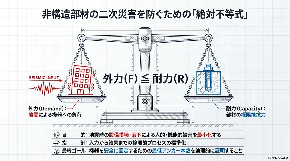 必携】建築設備における耐震アンカー設計の技術的詳解：力学原理から
