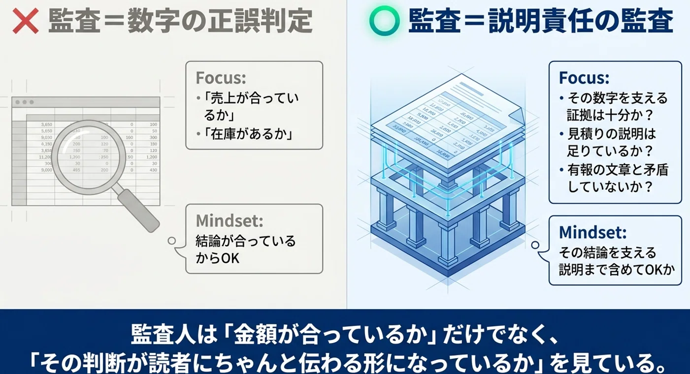 公認会計士監査意見の直前で監査人が見ている4つの論点 監査実務を理解