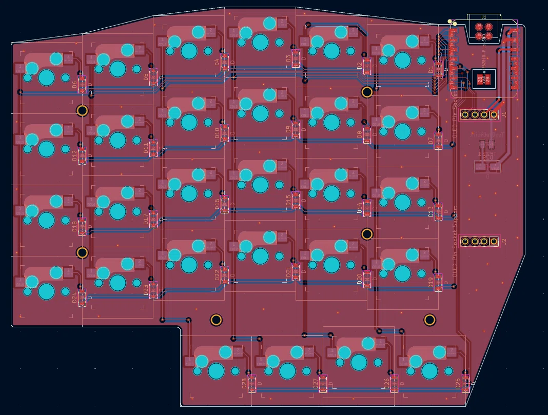 自作キーボード P3D Plasticity 自作キーボードv2 - 回路・基盤の修正｜ぷらっく