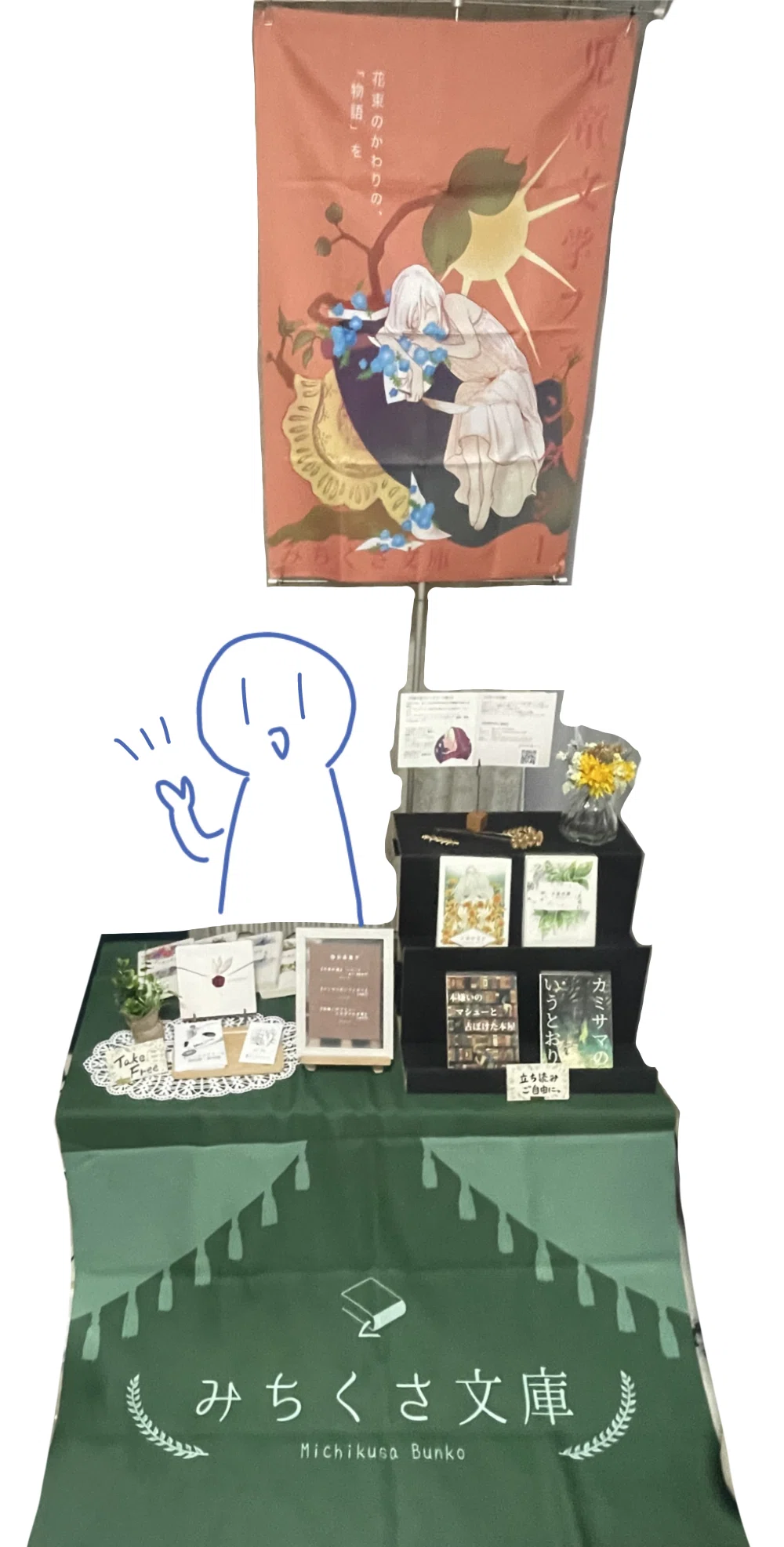 Revised] I tried setting up a test display.｜ぽち(狛木 花信)＠文学