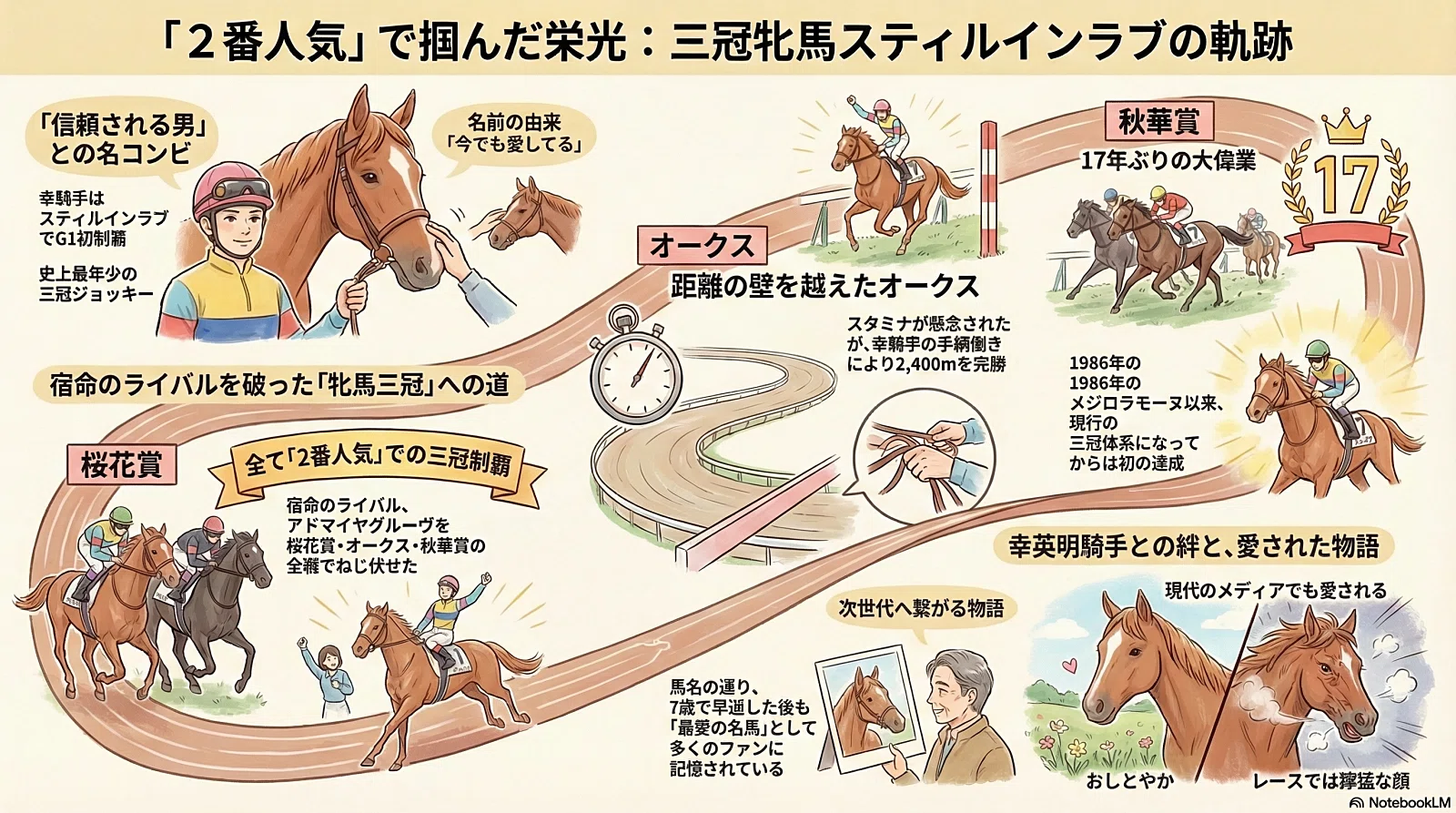スティルインラブ -17年ぶり史上2頭目の牝馬三冠-｜ハサミおじさん