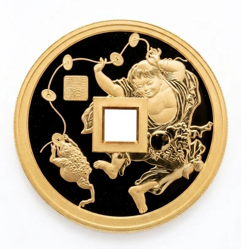 現代中国の銘品】劉海戯金蟾（りゅうかいぎきんせん）ー 幸運を呼ぶ三
