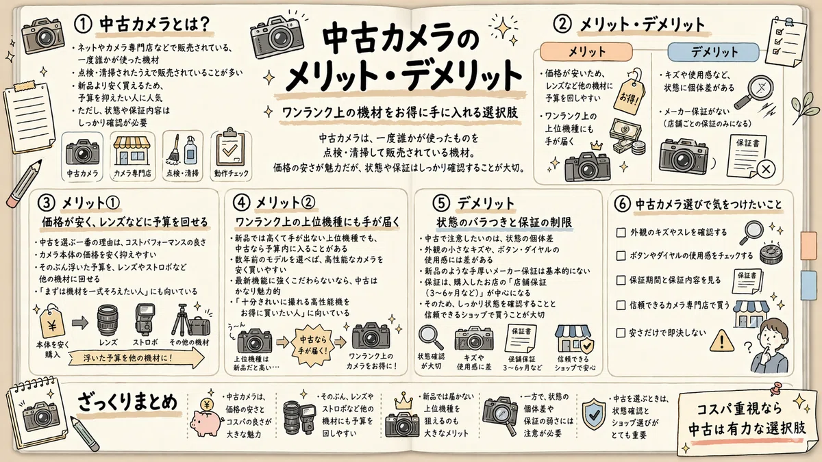 徹底解説】新品 vs 中古カメラどっちがいい？失敗しない選び方ガイド