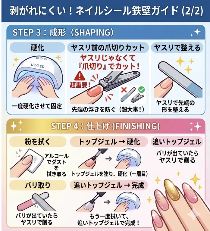 ネイルシールはなぜ剥がれる？劇的長持ちを叶えるプロの貼り方完全版
