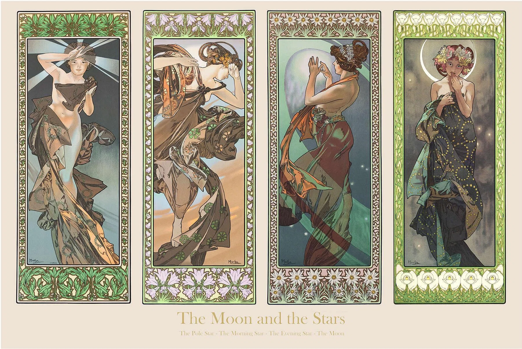 The Maiden of Light Dancing in the Sky] Mucha's series 'The Stars