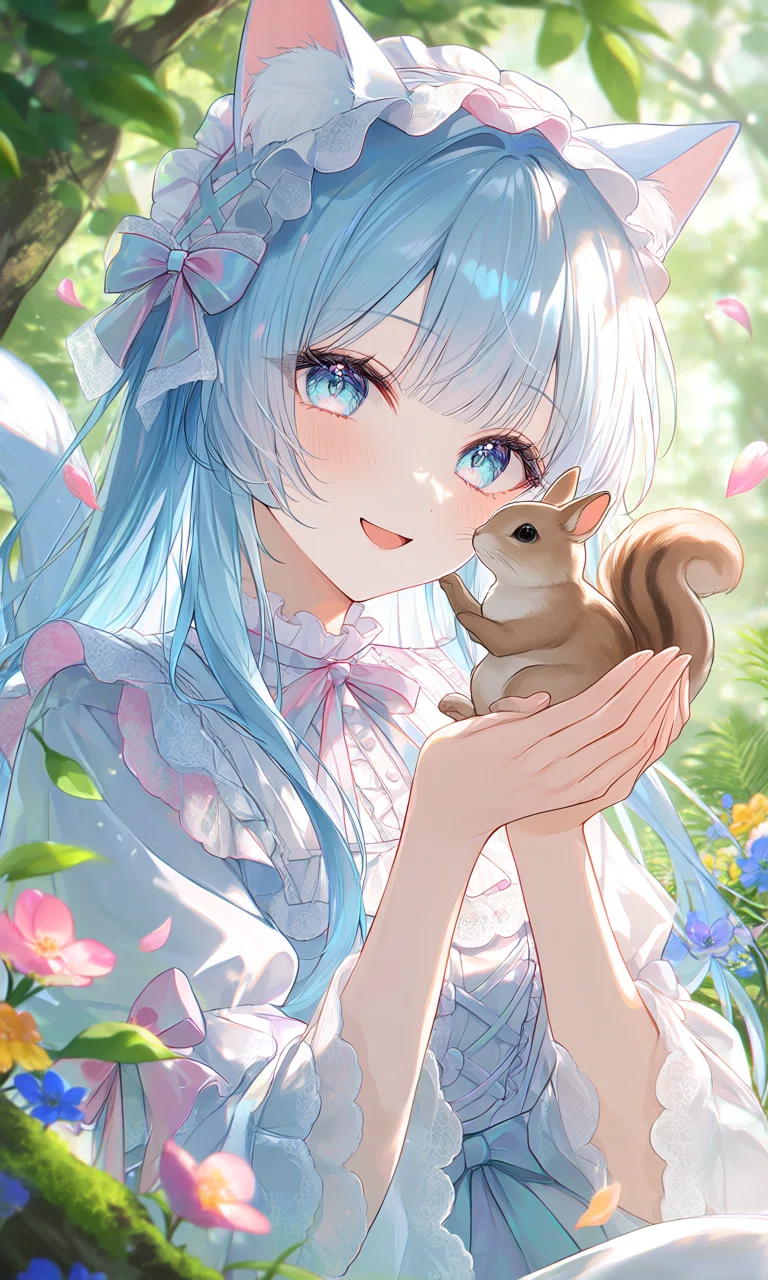 猫耳の女の子」をPixAIで作ってみた🌸【PixAI｜AIイラスト｜イラスト