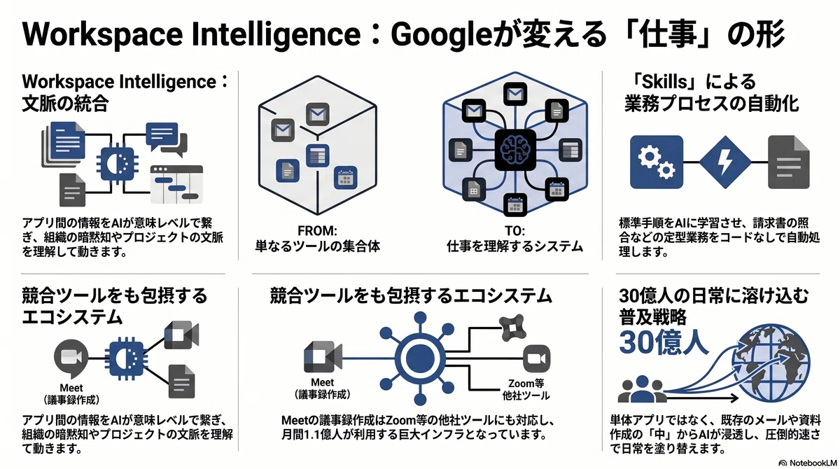 もう「道具」じゃない——GoogleがWorkspaceを「仕事を理解するシステム」に変えた|生成AIキュレーター