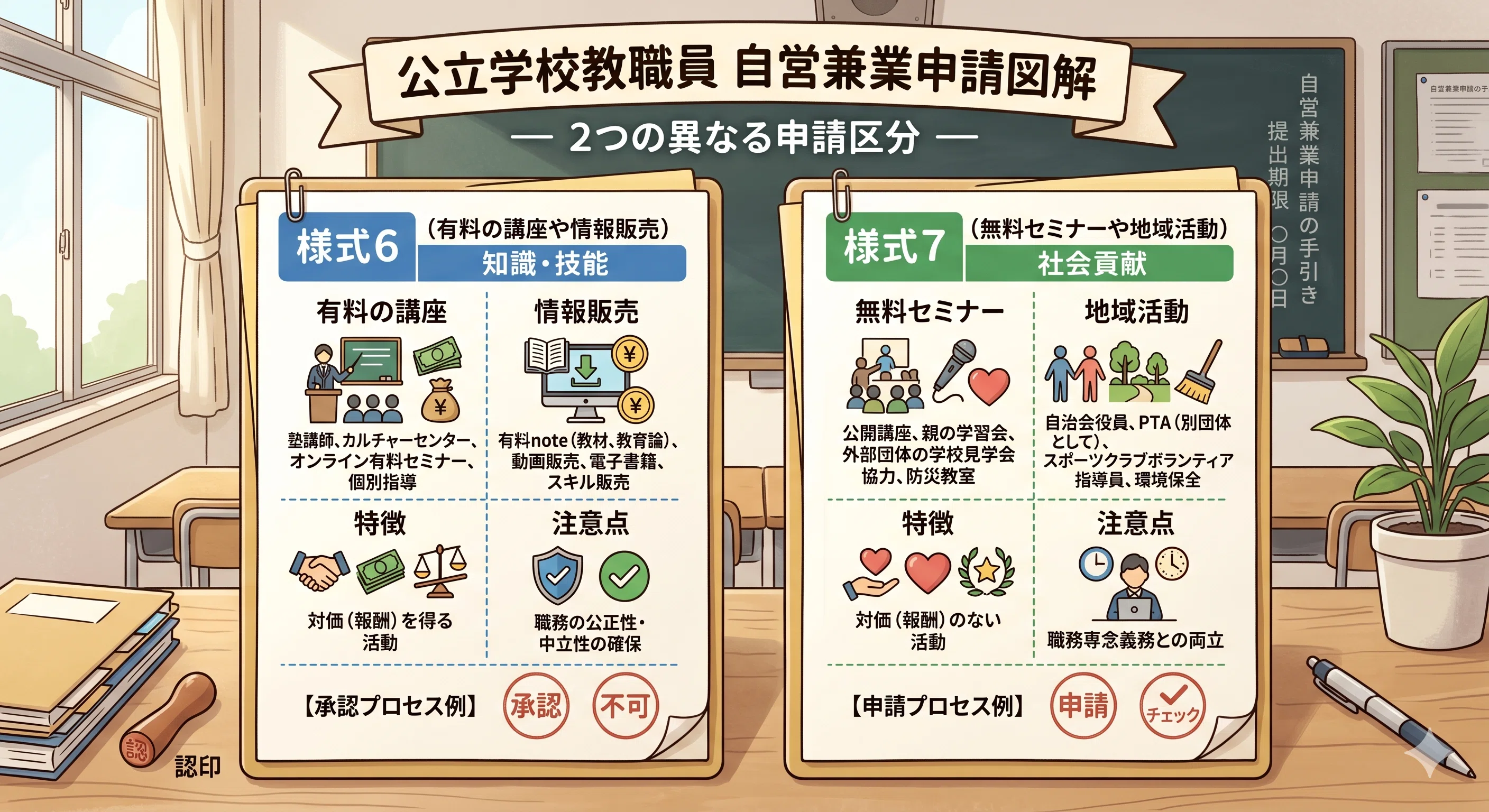 2026年最新】公立学校の教員も副業可能に！自営許可をとる最速の申請