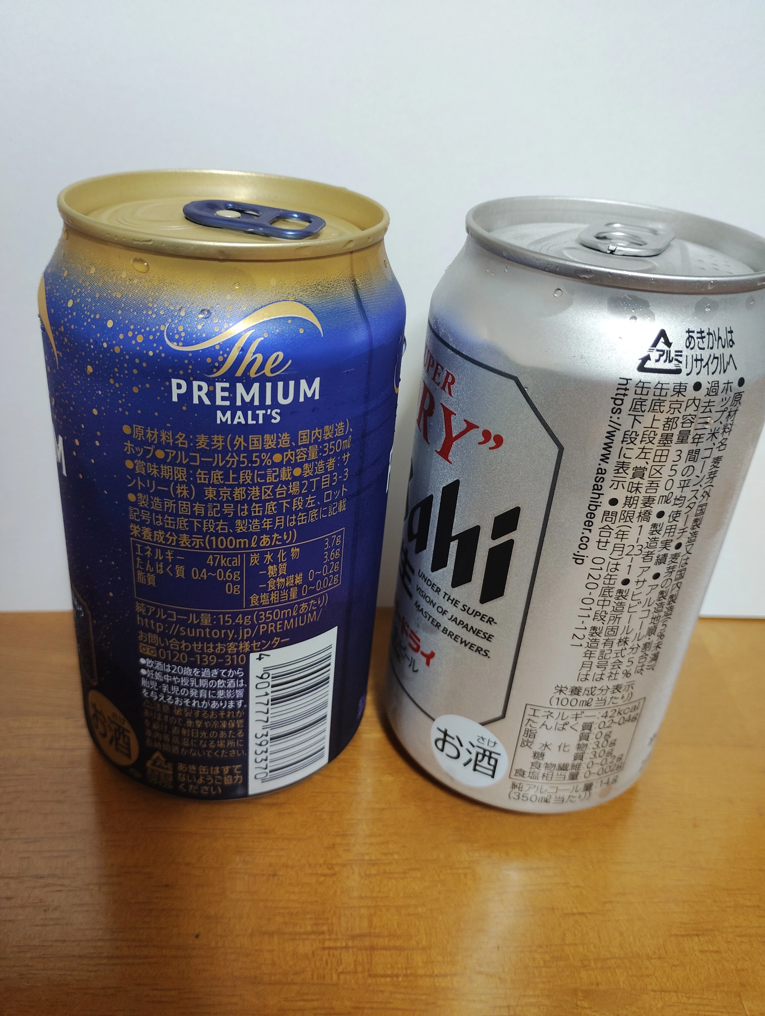 ザ・プレミアム・モルツ アサヒスーパードライを飲み比べ 2回目／大手