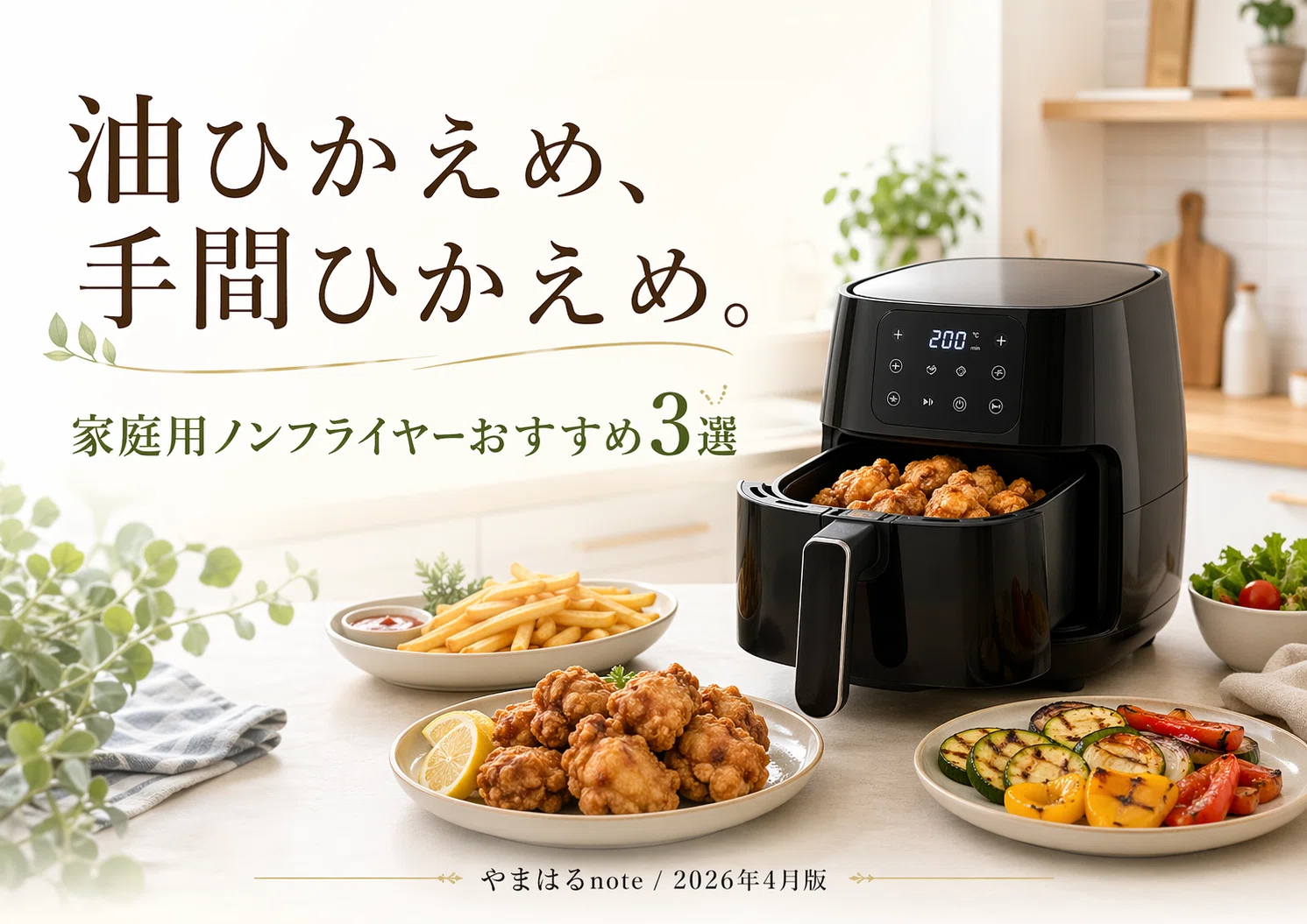 油ひかえめ、手間ひかえめ。家庭用ノンフライヤーおすすめ3選 