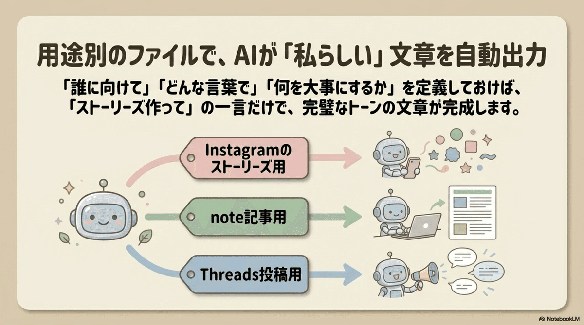 用途別スキルファイルの活用例