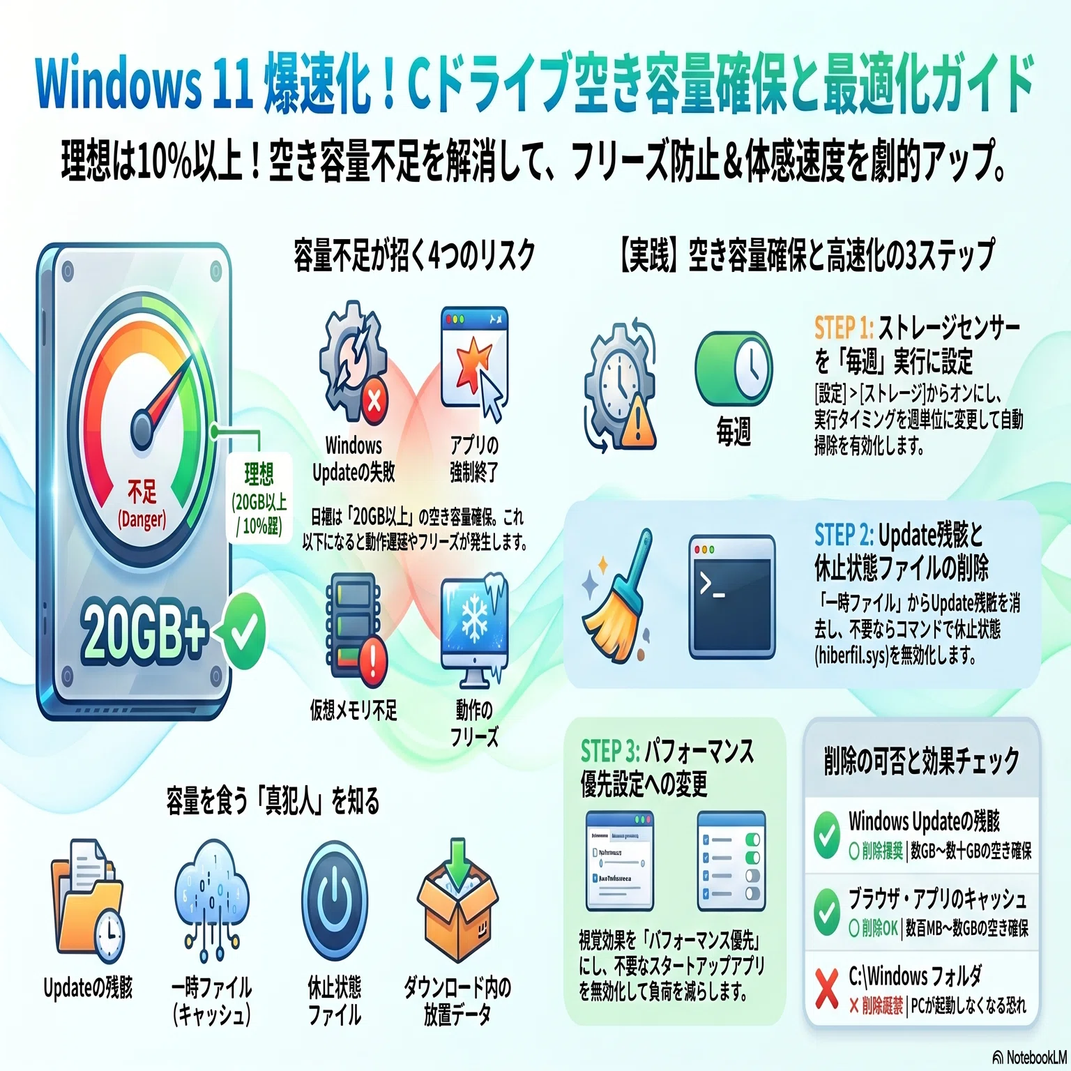 【残り1台】早い者勝ち！Win11 Pro/大容量/8メモリ/VF-4 保存版】Windows 11を高速化！Cドライブの空き容量を劇的に増やす解決