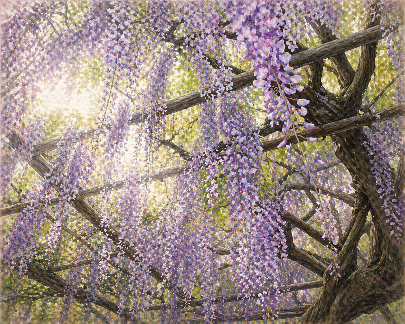 ari作   題名「藤の花」 絵画の通販、購入ならFROM ARTIST/作品名：藤の花/作家名：ぷりんたい