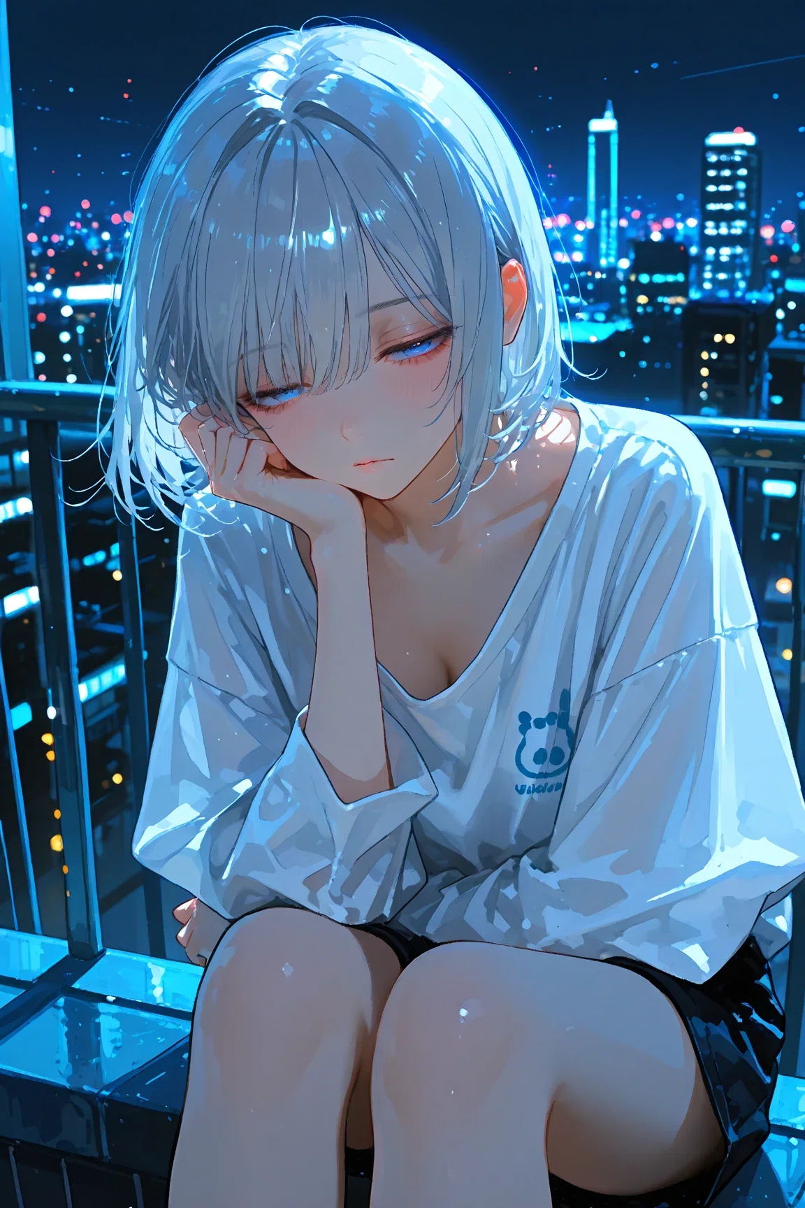 僕の日曜日】色んな場所 で× 眠そうなレイラさん｜睡眠イラスト｜零