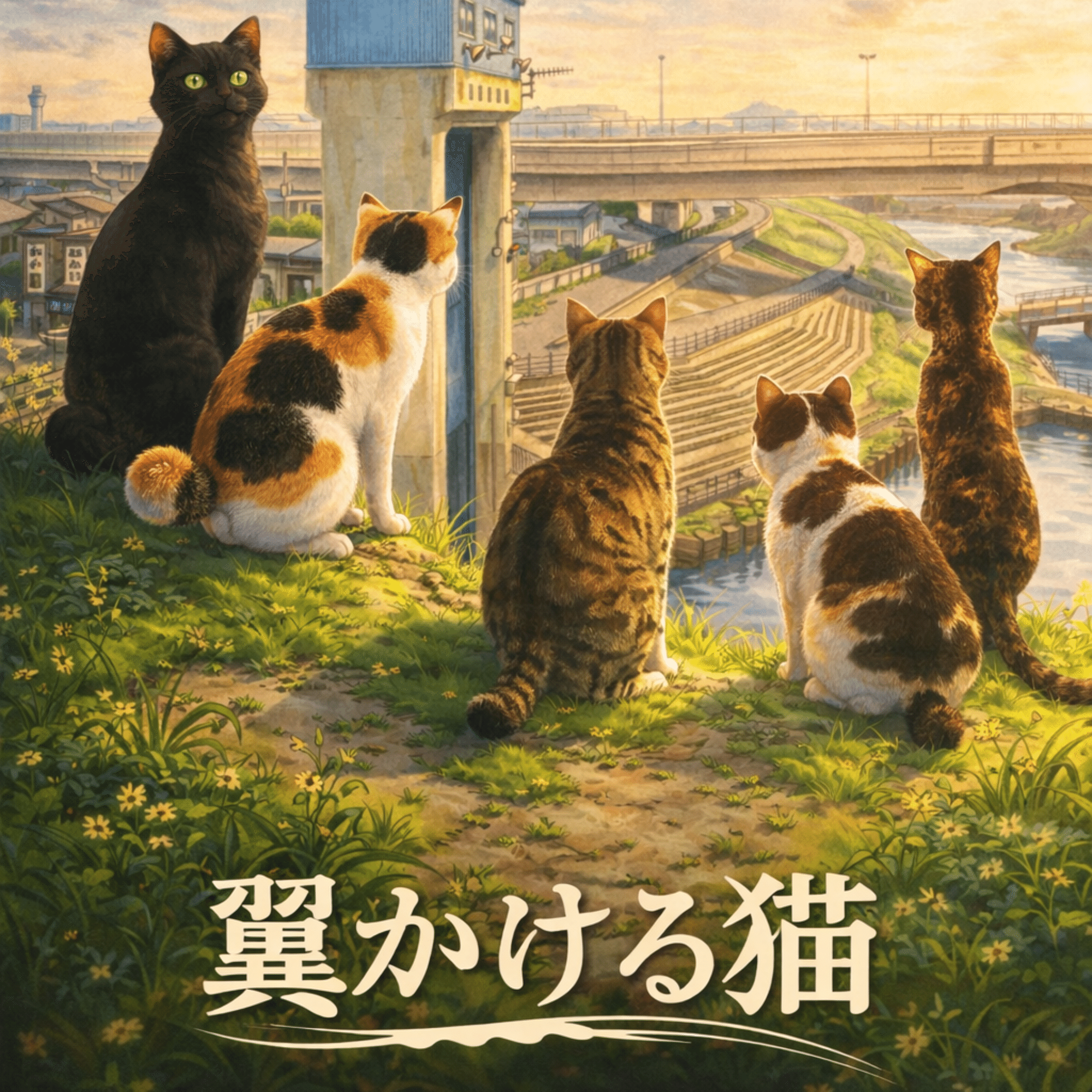 志村観行　猫闇に百合　翼どくろは愛を語る図盃 にゃんとも魅惑の浮世絵ワールド ― そごう美術館「Ukiyo-e 猫百科
