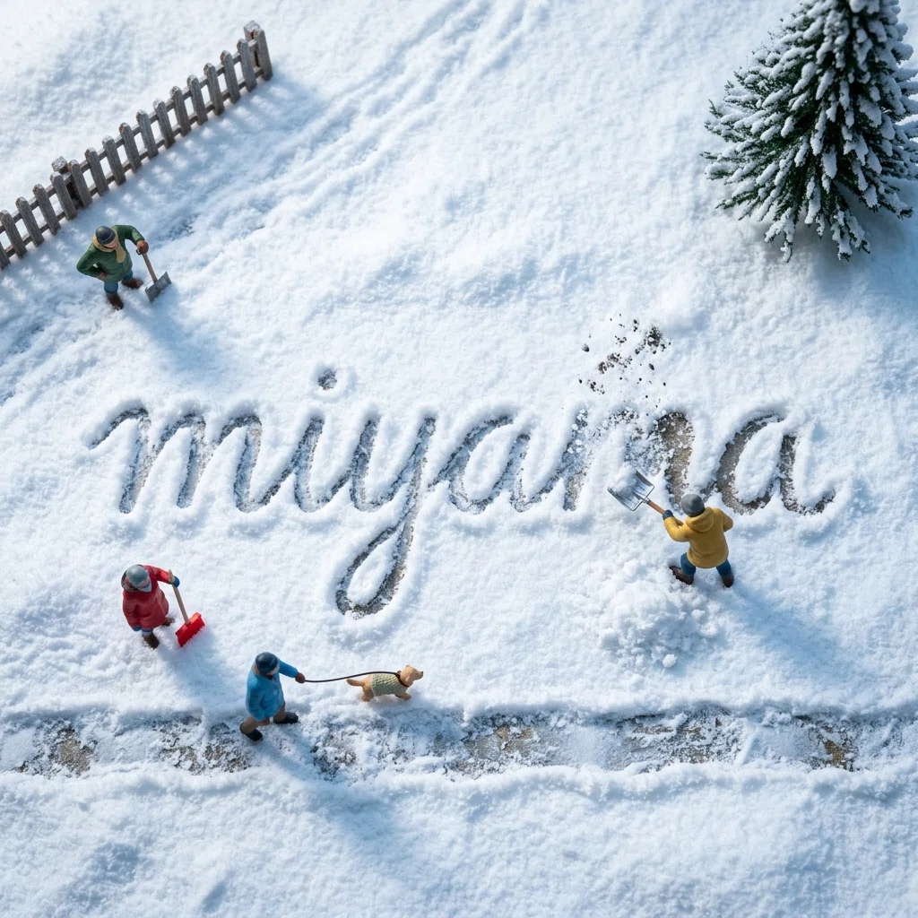ミニジオラマ文字｜冬