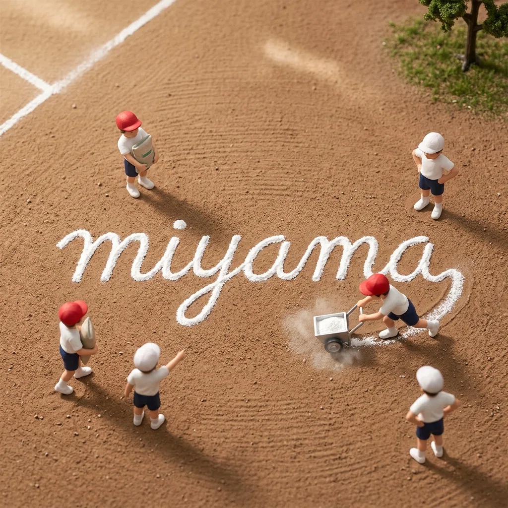 ミニジオラマ文字｜運動会