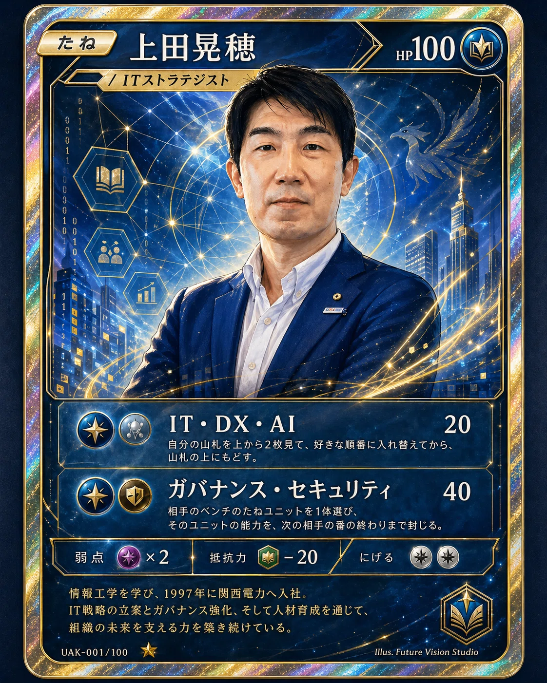ポケモンカードゲーム AI おまけ】ChatGPTでポケモンカード風プロフ作ってみた｜上田晃穂