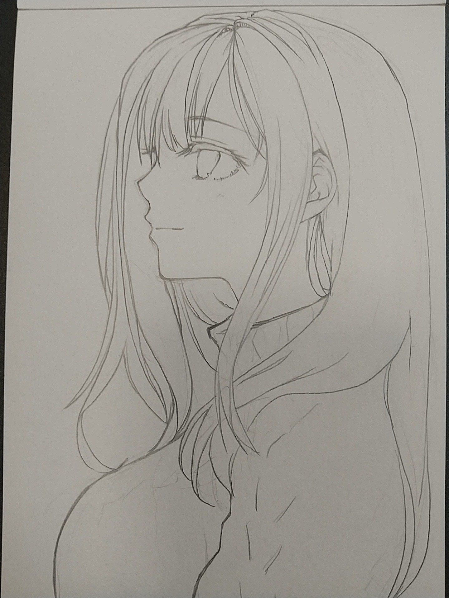 AI学習用】20枚描き下ろし挑戦中！第2回は「横顔」の女の子【02/20