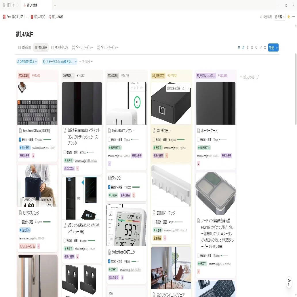 ほしい物リスト」で、買い物の流れを整える｜naru@Master Of Life