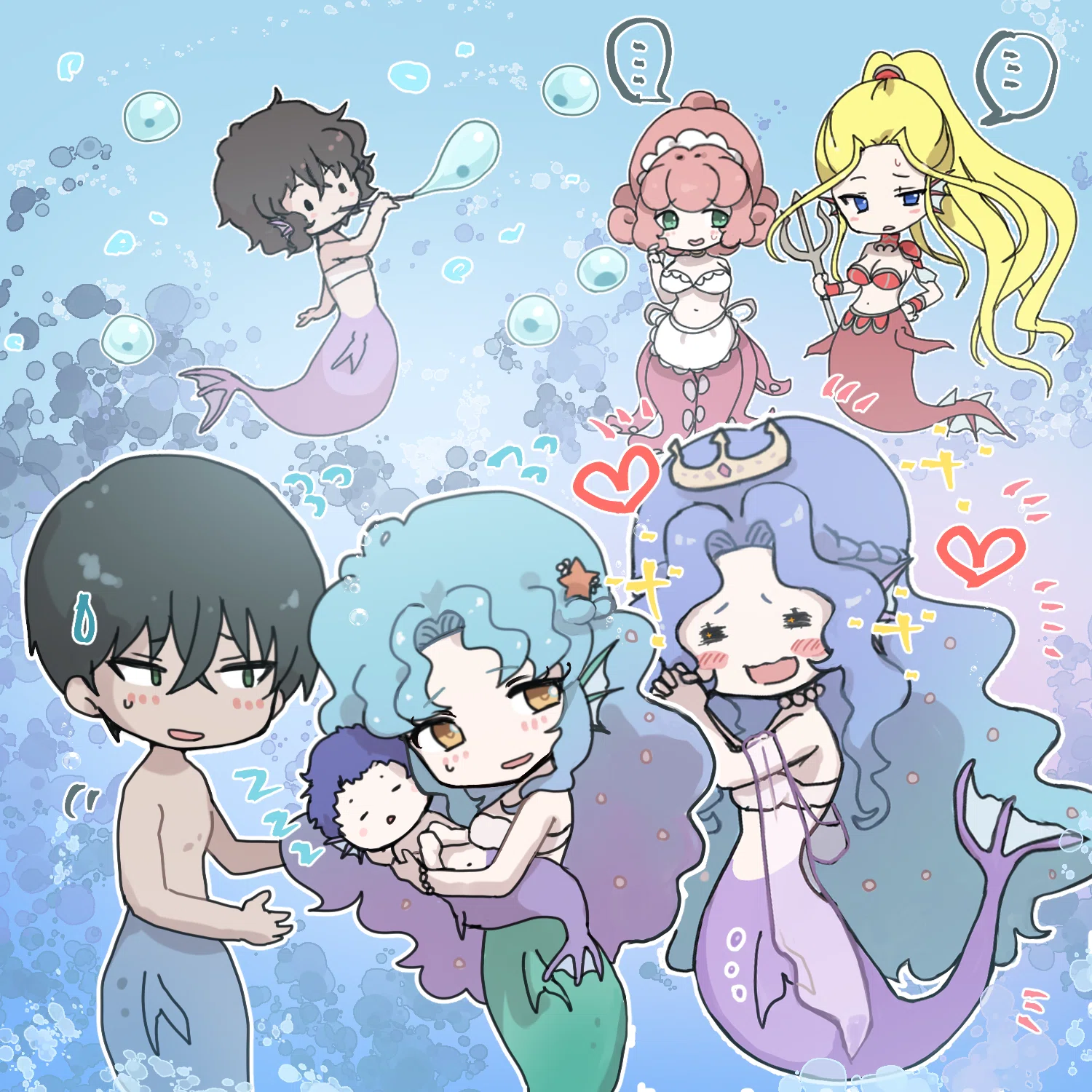人魚の楽園 絶望のどん底から人魚になった俺は～深海の楽園で愛する家族と最高に