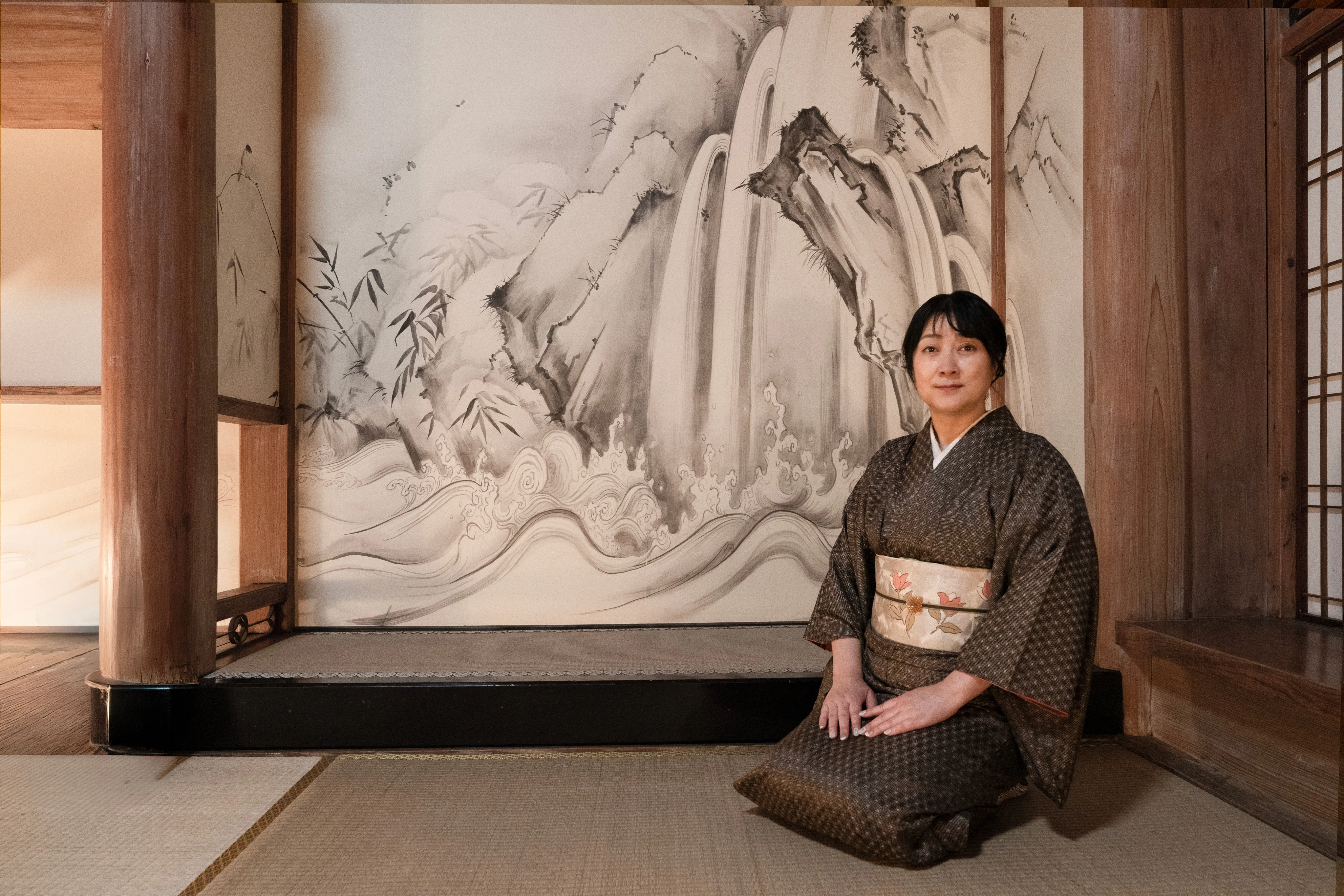 木村了子が描いた、国上寺「イケメン偉人空想絵巻」第2弾が特別公開