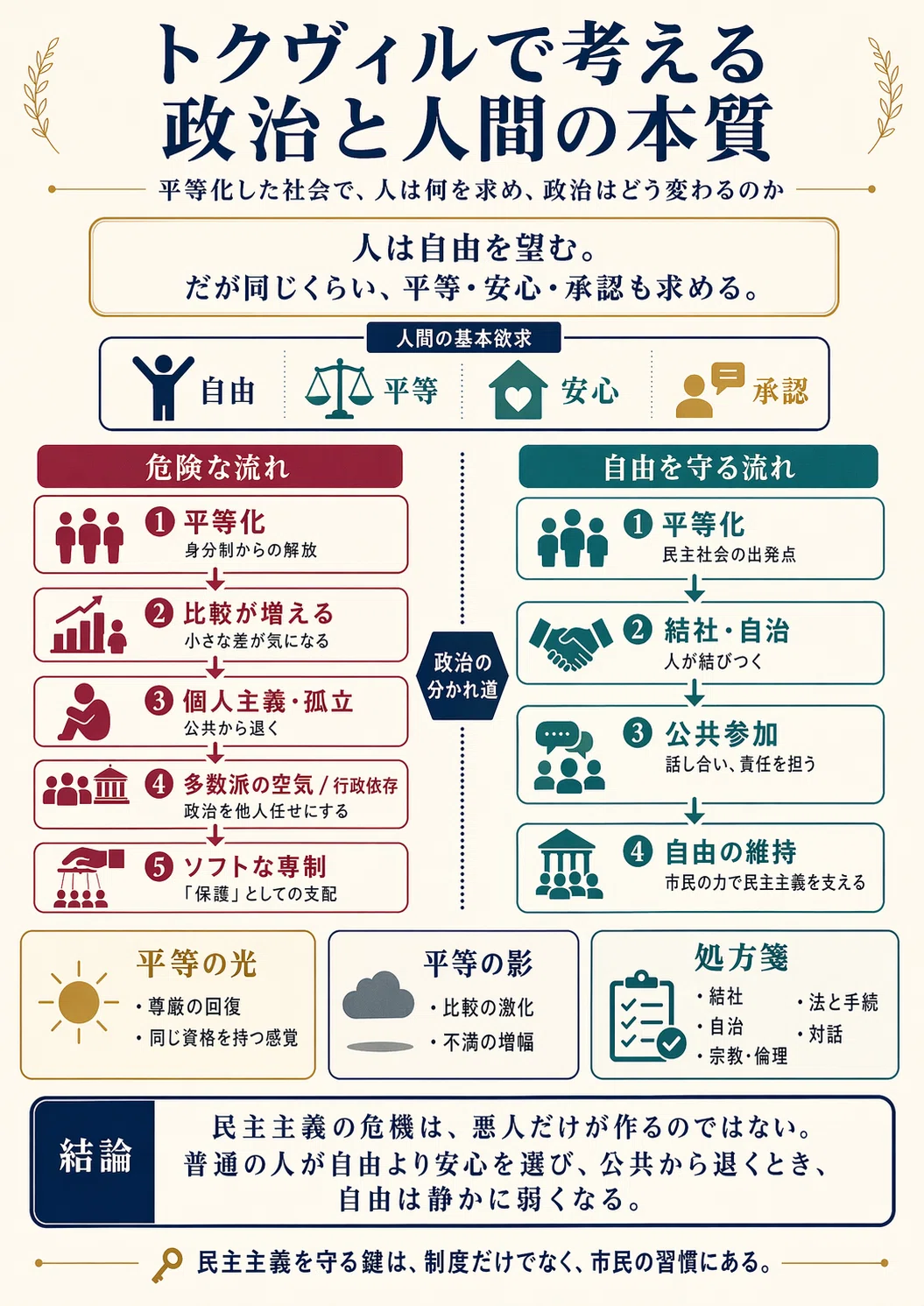 平等な社会は、なぜ息苦しくなるのかーートクヴィルとフロムから考える