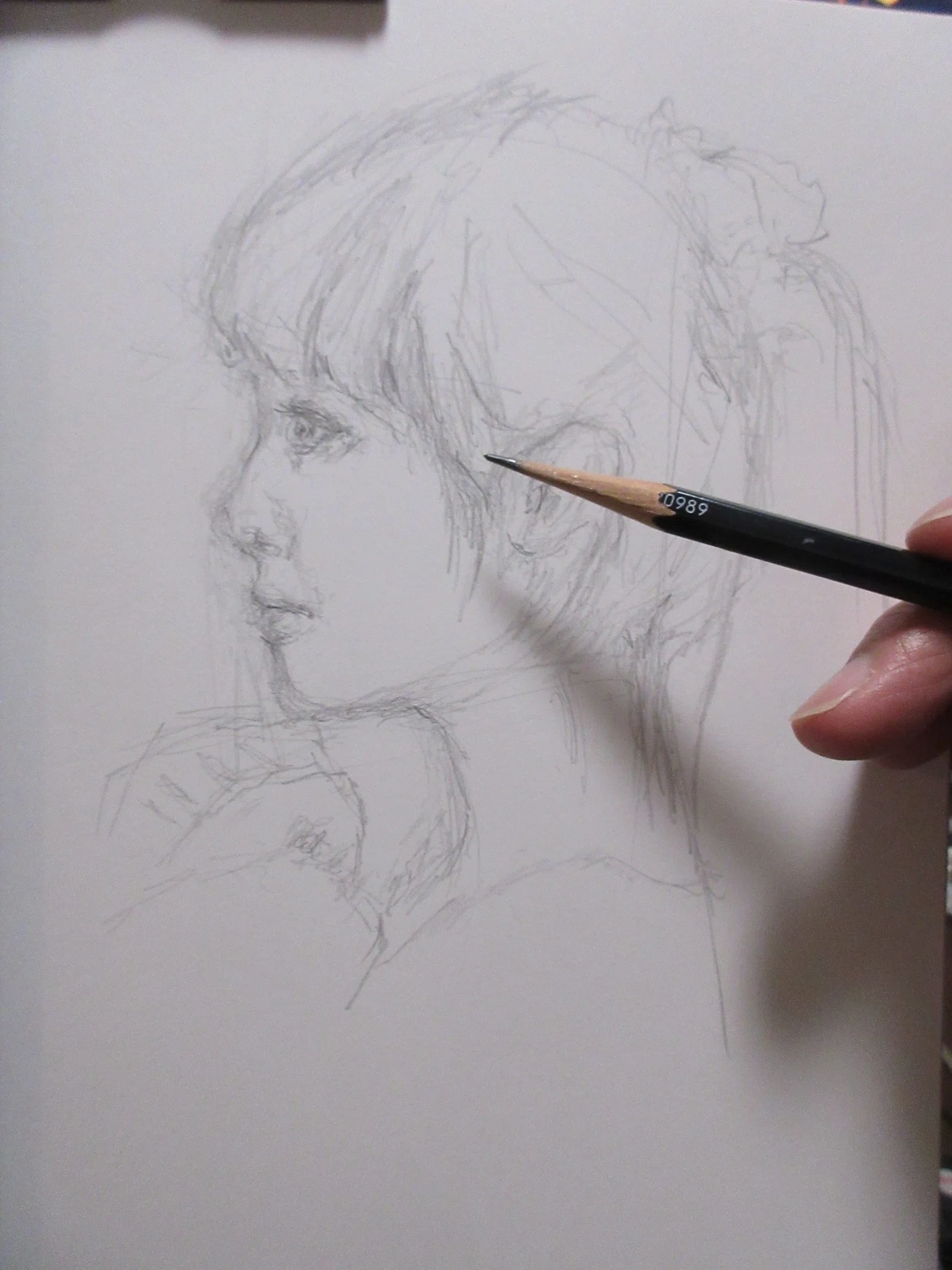 鉛筆画】ポニーテールの日｜Atelier Non