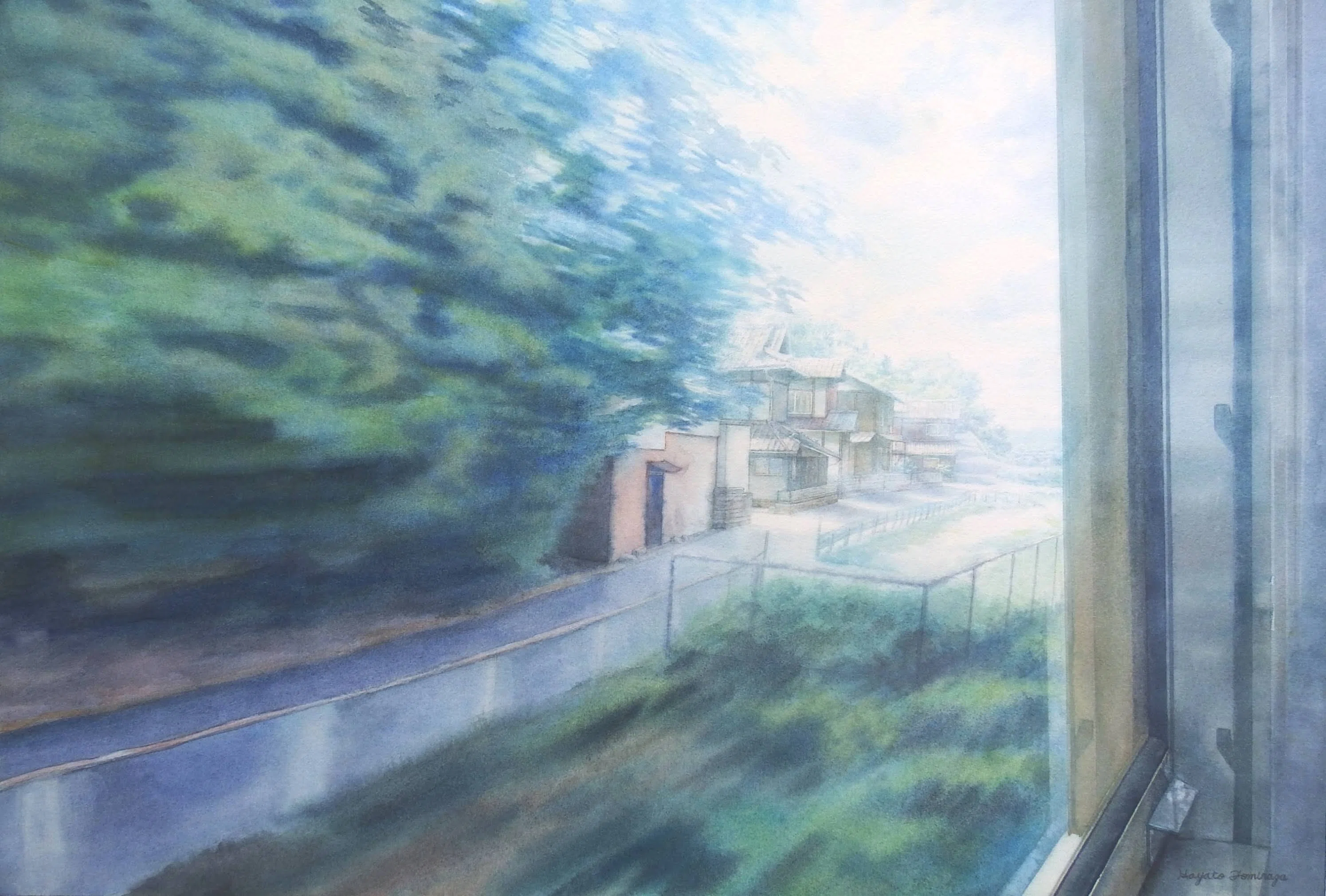 水彩画×自由詩】遠くへ｜富永隼人