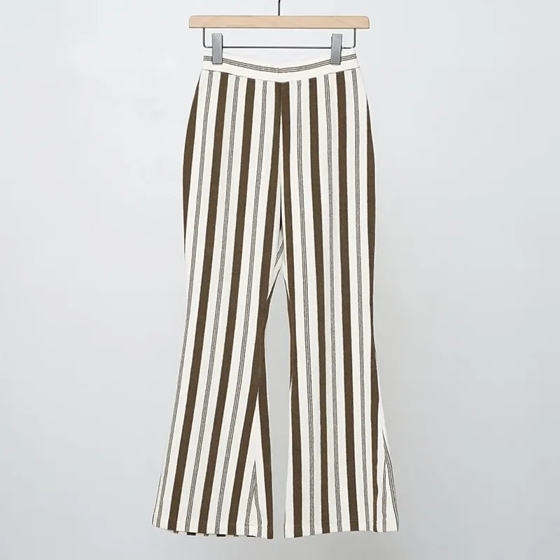 PHEENY】風をまとうPile Border Relaxed Flare Pants｜THIRTY' THIRTY'