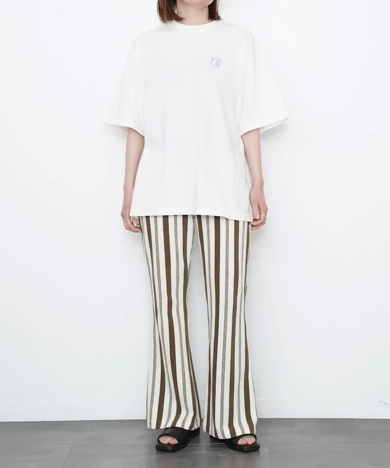 PHEENY】風をまとうPile Border Relaxed Flare Pants｜THIRTY' THIRTY'