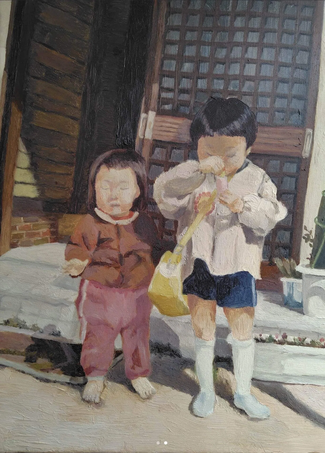 人物画 艾軒 油絵 手描き キャンバス 104×74cm 私のおばあちゃん 油絵 ＆ その他油絵｜ぎんなん