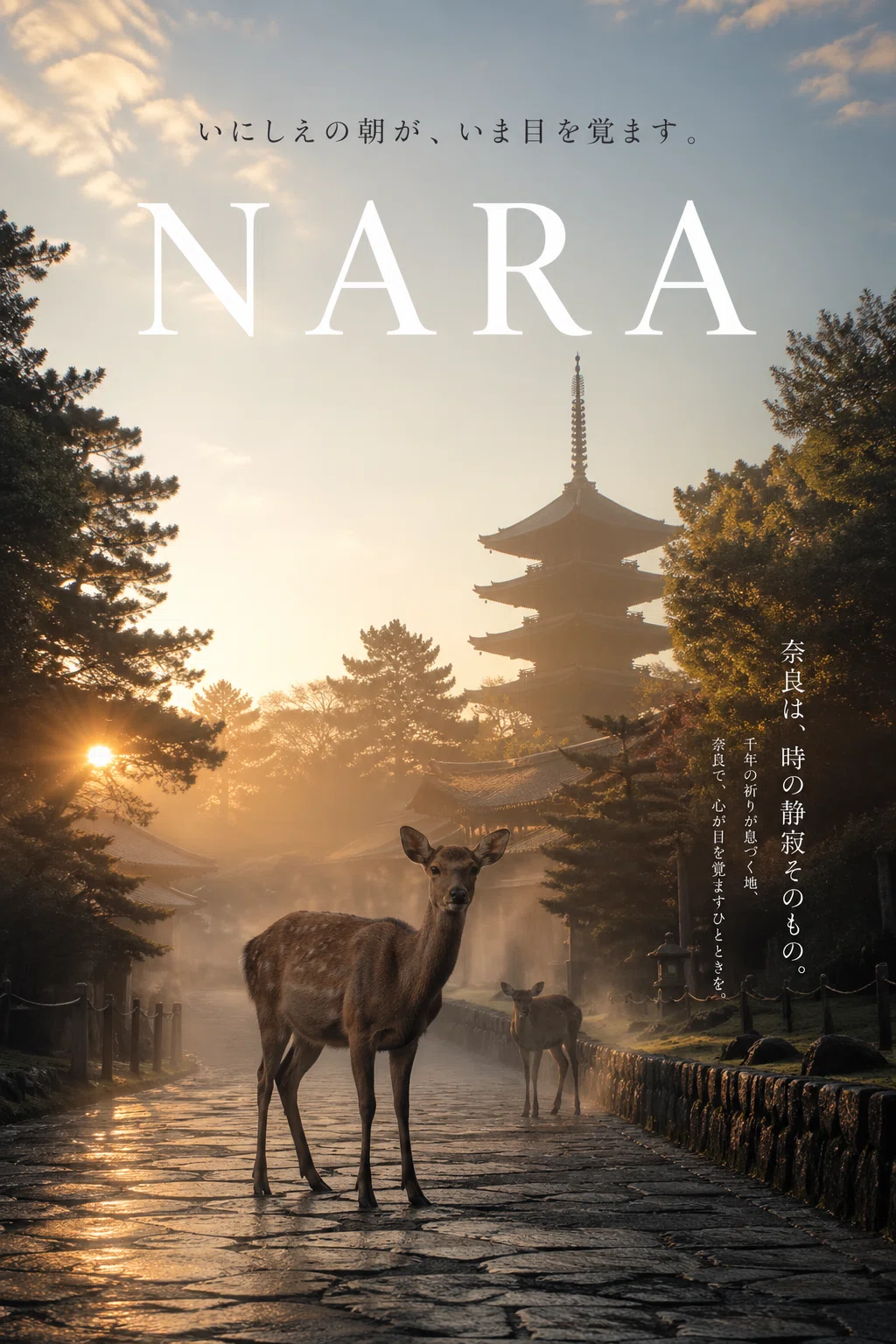 AIで、奈良と北海道のPRポスターを作ってみた｜雪と鹿の生活🗾 北海道