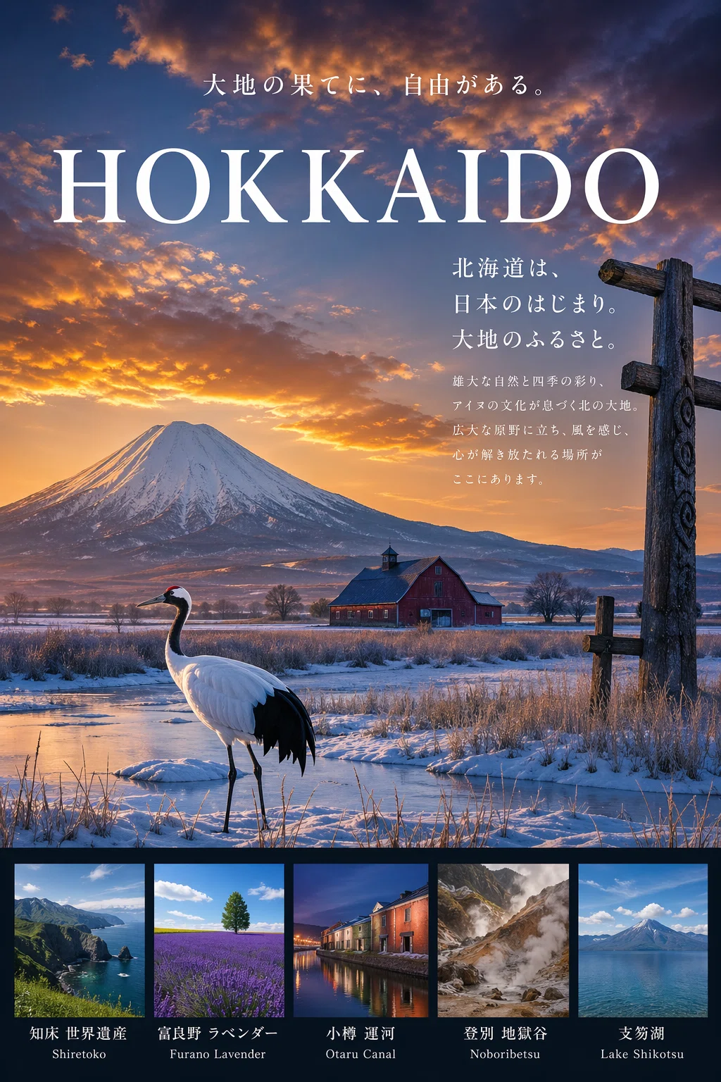 AIで、奈良と北海道のPRポスターを作ってみた｜雪と鹿の生活🗾 北海道