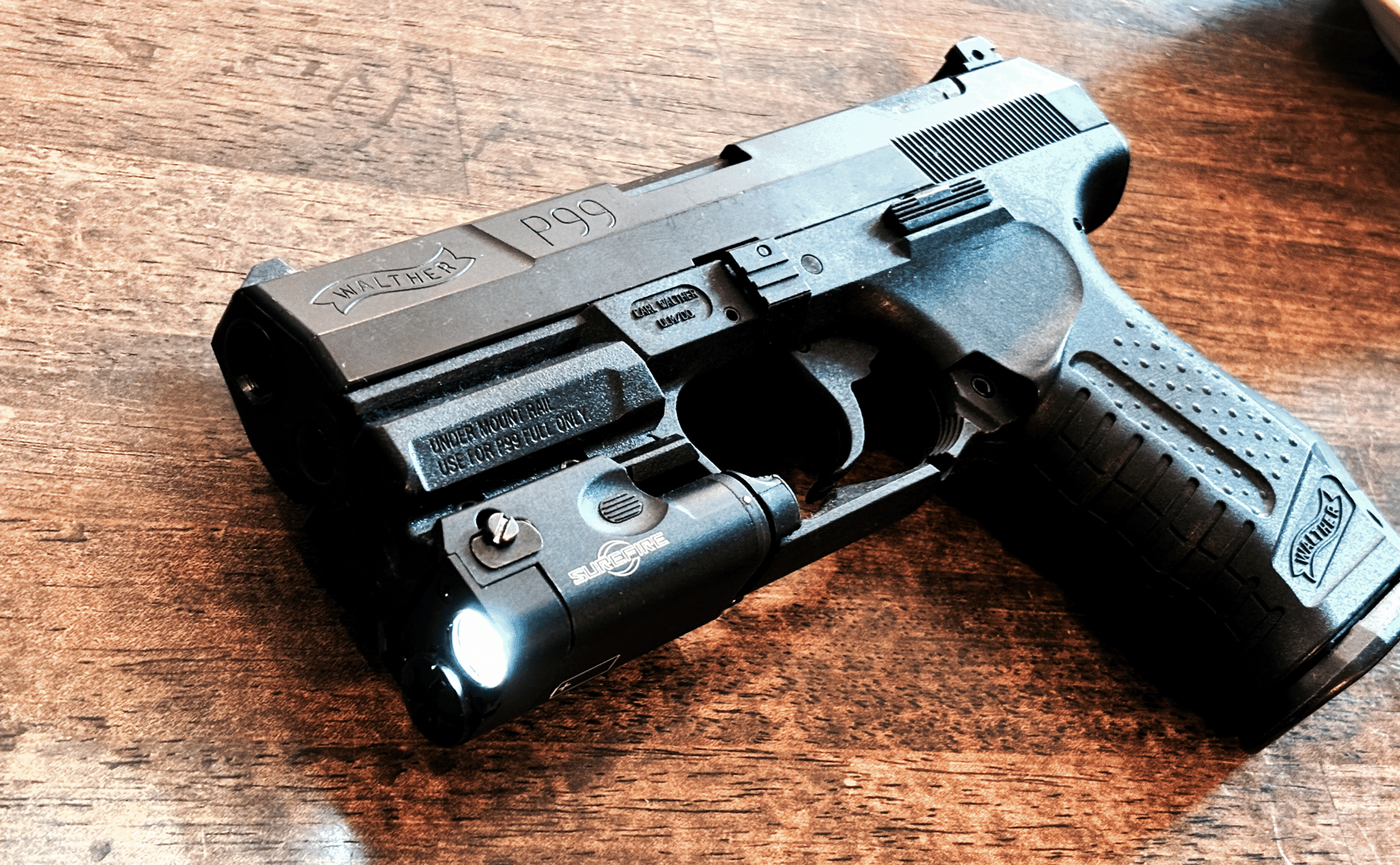 Walther P99FS ガスガン ライト付き マルゼン】ワルサーP99FS｜フィクスドスライドガスガン｜トイガン遊戯