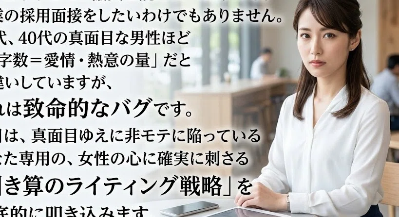 その自己紹介、まるで履歴書ですよ？」真面目な男が陥る“長文”という