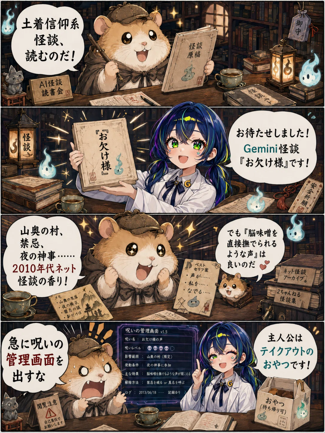 AI怪談読書会｜Geminiに土着信仰系怪談を書いてもらった【お欠け様‬