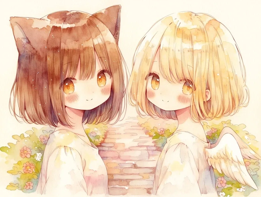 色んな画風のAIイラストに挑戦。今回は水彩画風にしてみた