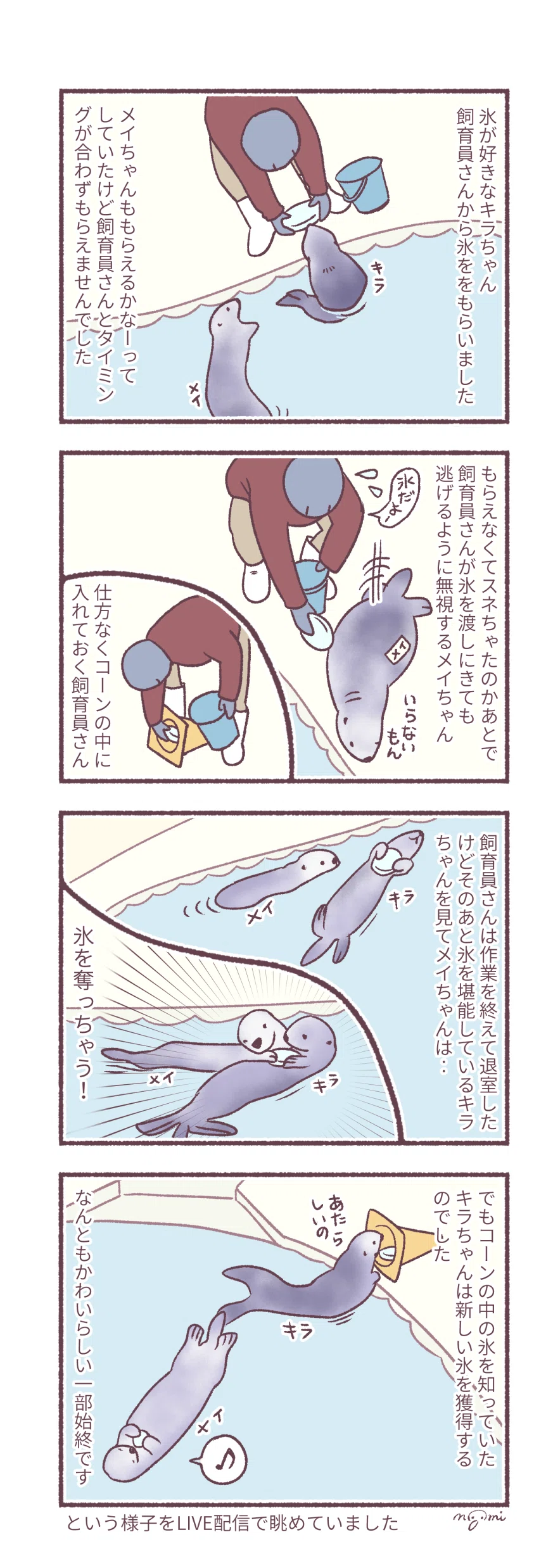 らっこのLIVE配信の愉しみ方[ラッコ#6]【4コマ】｜なごみ@まいにち4コマ