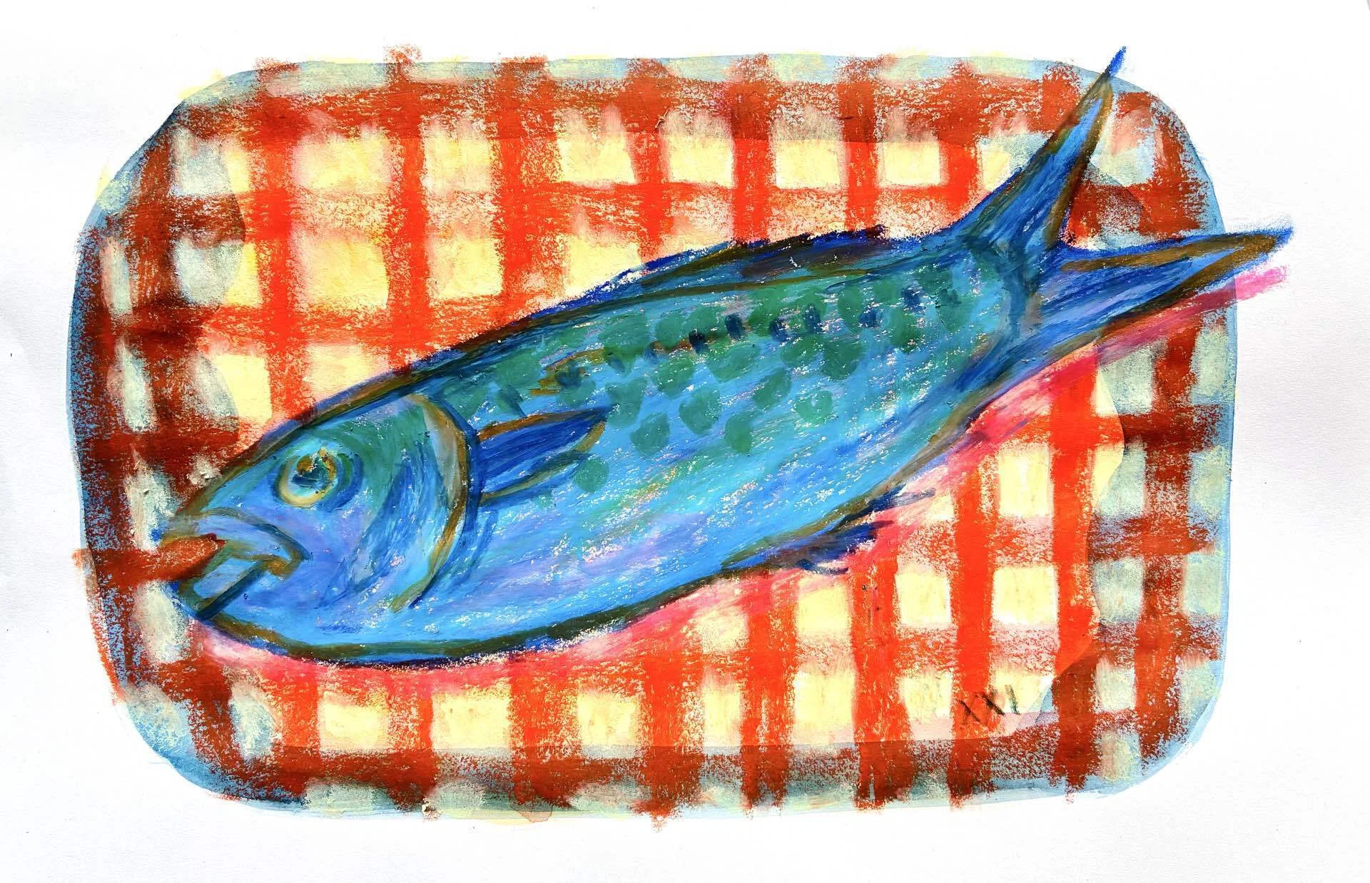 159絵日記 まな板の上の魚｜akikki