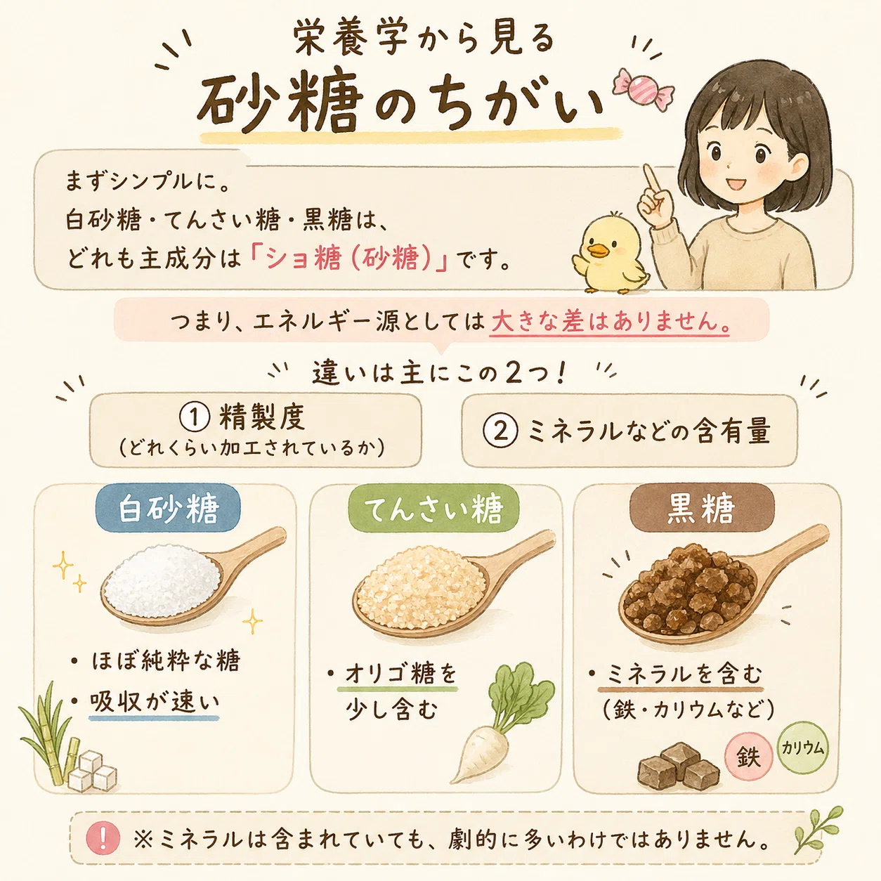 黒糖 と 砂糖 の 違い