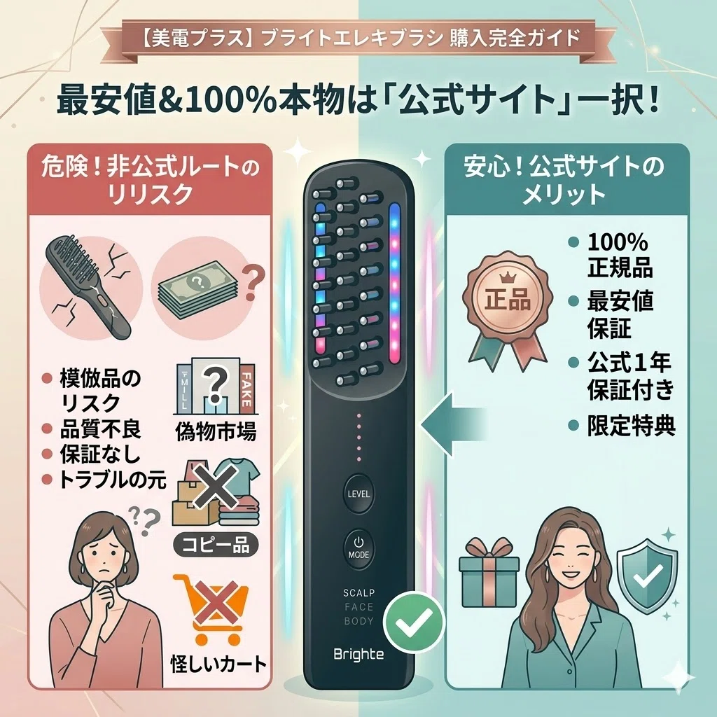 失敗しない】ブライトエレキブラシの偽物を見分ける3つのポイント！最