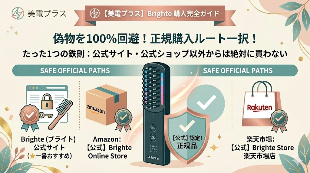 失敗しない】ブライトエレキブラシの偽物を見分ける3つのポイント！最