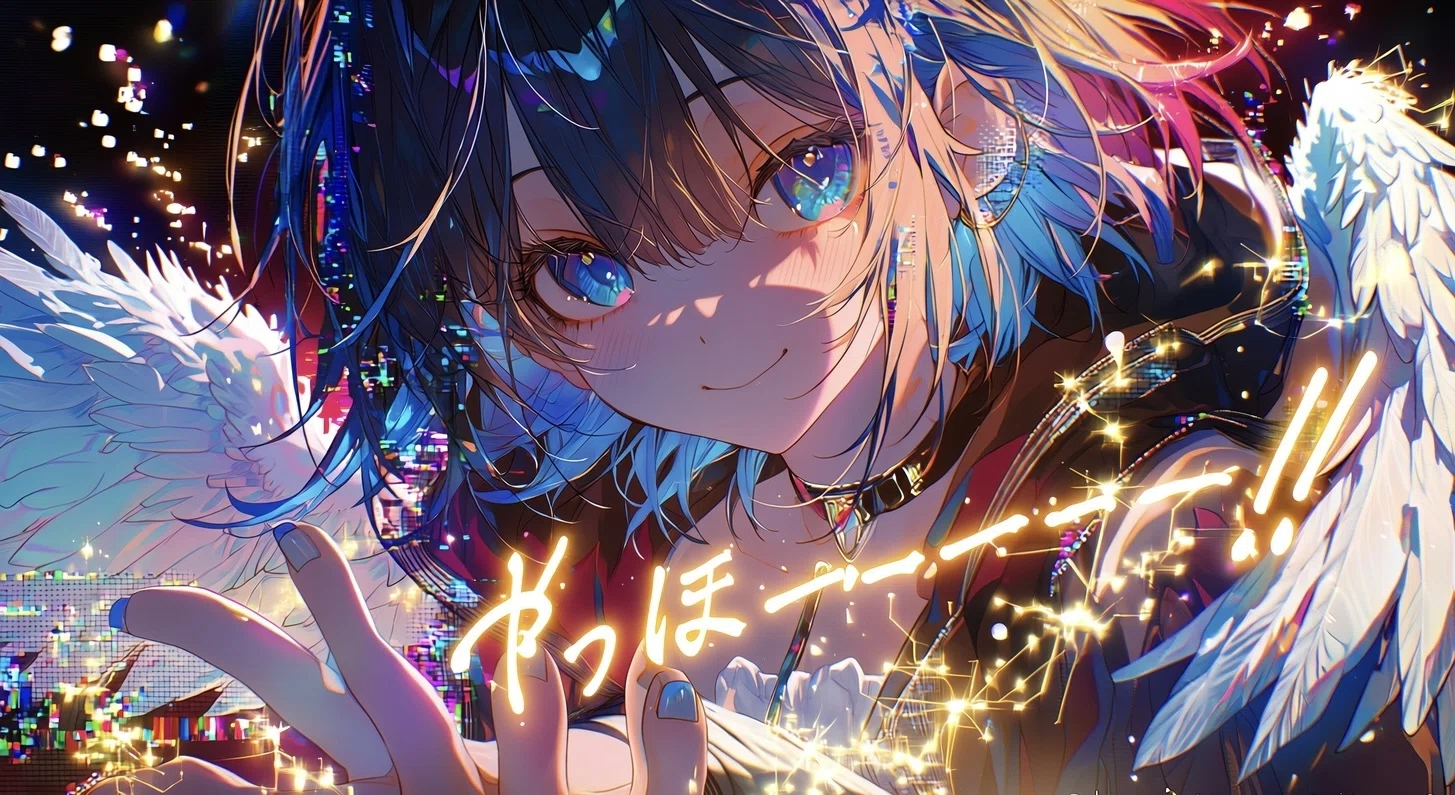 ◇サイバーエンジェル2077🪽💙🎉 デジタル世界の天使｜サイバーパンク