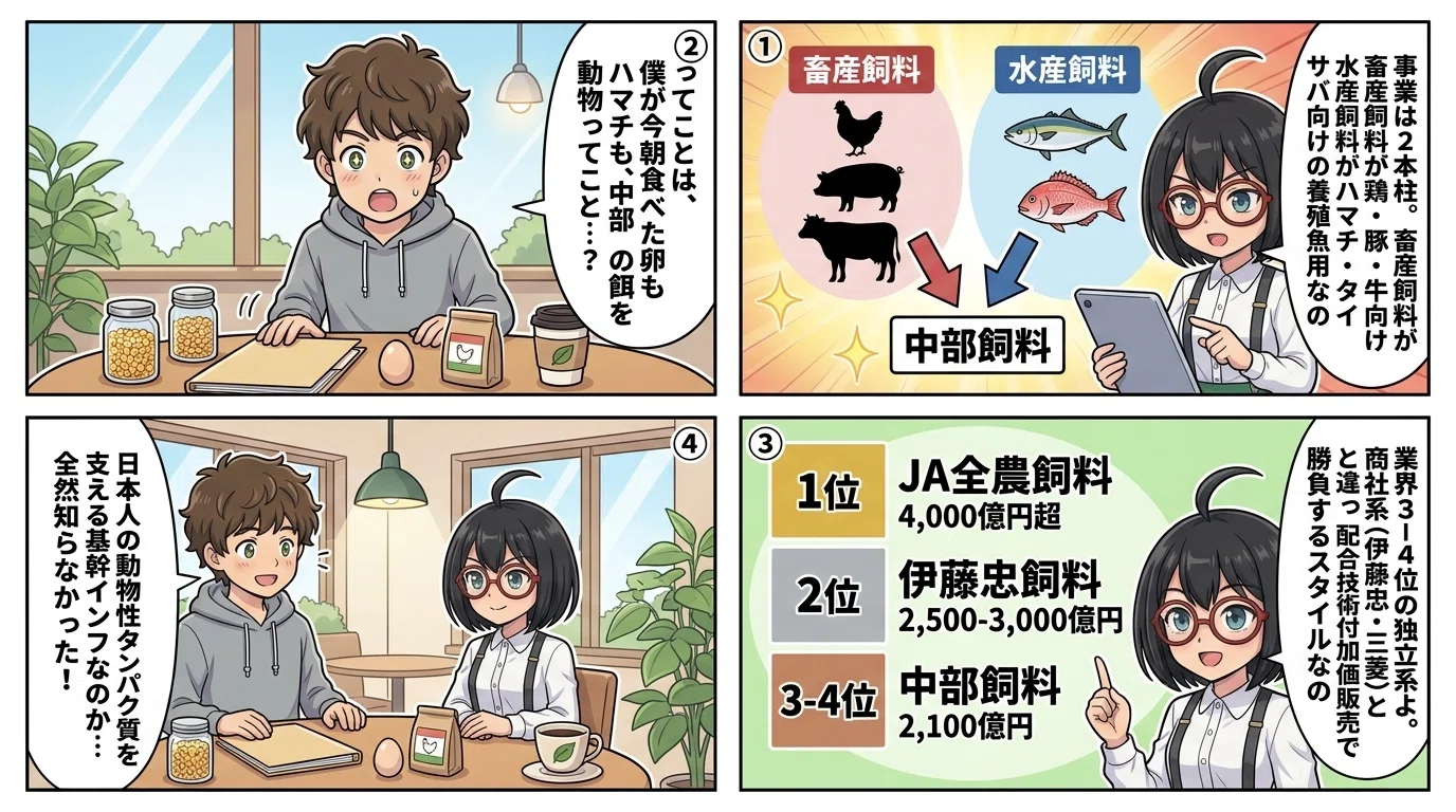 マンガで決算分析】6期ぶり最高益+27%上方修正——配合飼料の知られざる