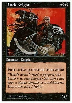 MTG 英語版　Black Knight/黒騎士　２枚 黒騎士》――白に抗う、黒の古典的2マナクリーチャー｜shun