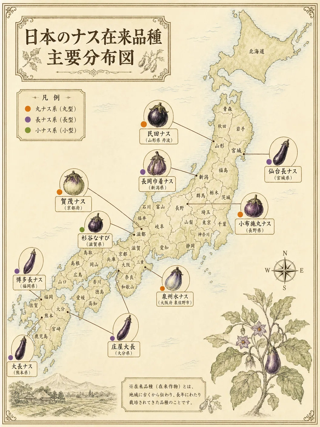 ナス全史 Part 2：列島が育てた百の顔――在来品種の世界（toyoty農業