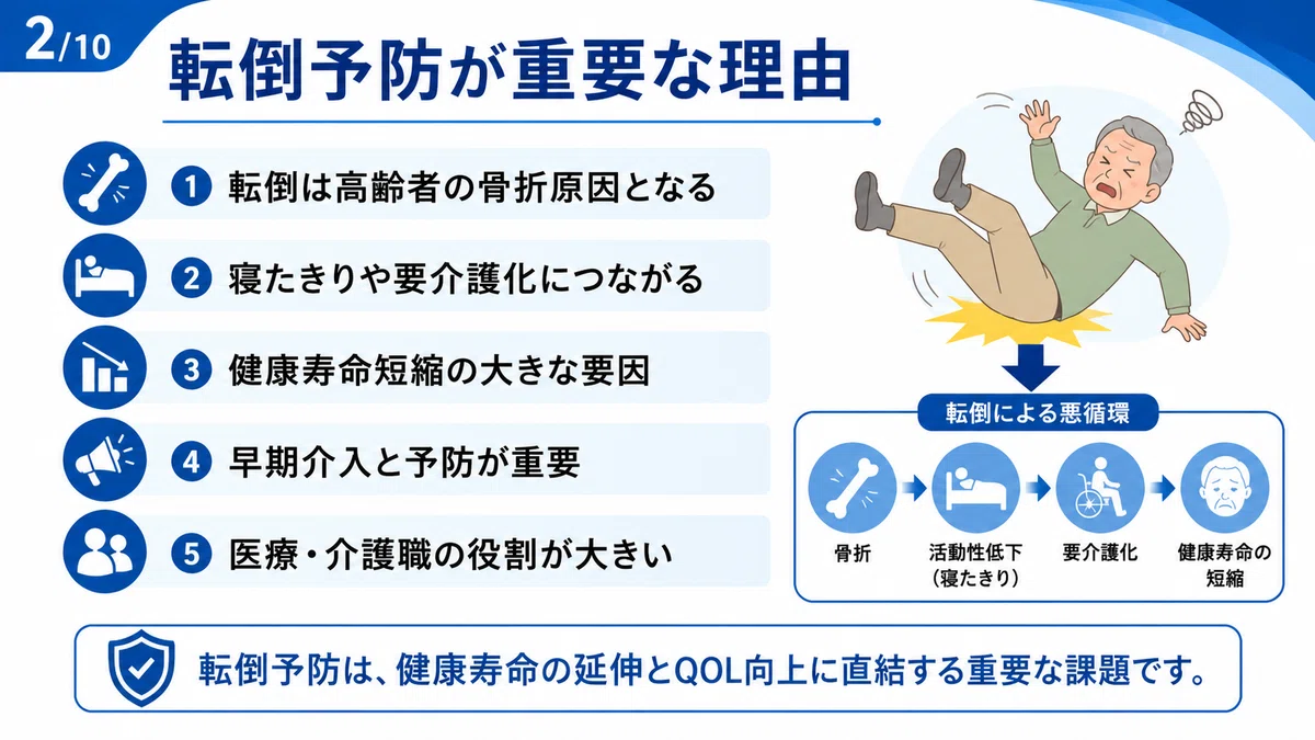【高齢者の転倒予防 完全講義】バランス訓練・筋力トレーニング・転倒リスク評価の実践|院内勉強会スライド付き【PDF .pdf ...